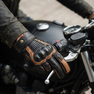 Best Design Custom Winter Racing Leather Motorbike Gloves Reinforced Palm Flexible <b>Finger</b> Panels Hook Loop <b>Strap</b> Waterproof - Product Image 5