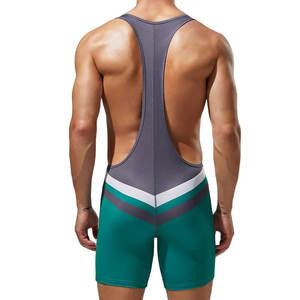 เสื้อกล้ามผู้ชาย เสื้อซับใน บอดี้สูท ชุดมวยปล้ำ ชุดเพาะกาย จั๊มสูท กางเกงขาสั้น ชุดออกกำลังกาย ชุดฟิตเนส เสื้อกีฬา - Product Image 4