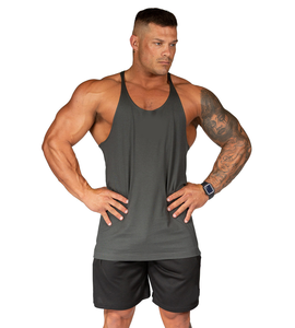 Custom Logo Size Color <b>Mens</b> Breathable Knitted Casual Tank Tops 100% Cotton Fitness Sportswear Sleeveless <b>Singlet</b> - Product Image 2