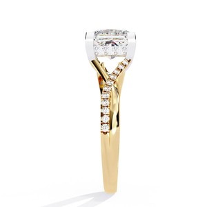 Anillo de Diamante Cultivado en Laboratorio de Oro de 18K, Corte Princesa, Joyería de Compromiso, Boda, Novia, Certificado IGI - Product Image 2