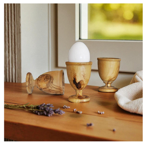 Porte-œufs en bois d'olivier écologique pour les œufs de Pâques, ensemble de 4 ustensiles de cuisine à prix incroyable - Product Image 6