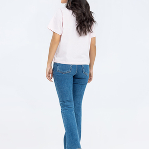 T-shirt imprimé en coton 100% pour femmes, t-shirt graphique DTF, col rond, t-shirt classique, été, manches courtes, coupe ample et confortable - Product Image 6