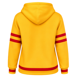 เสื้อฮู้ดดี้ PDK สำหรับผู้หญิง สีทองแดง ลายหนังสือเปิดพร้อมเทียน ปี 1923 เสื้อสเวตเชิ้ตมีฮู้ดแบบสวมหัว แขนเสื้อลายทางสไตล์วาร์ซิตี้ มีกระเป๋าจิงโจ้ - Product Image 4
