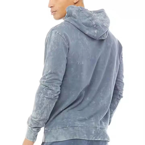 Hiver Hot Spring Tenue Urbaine Moderne pour Hommes : Sweats à Capuche en Polaire Délavé à l'Acide, Texture Confortable, Coupe Ajustée, Coutures Durables, Apparence Élégante - Product Image 2