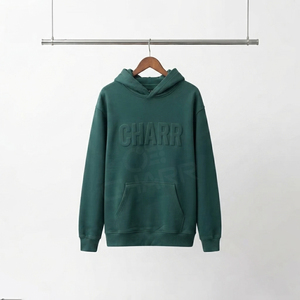 Sweat à capuche pour homme en coton 100% de haute qualité, coupe classique, avec broderie 3D sur le devant, style streetwear, en molleton, pour l'hiver, grandes tailles - Product Image 4