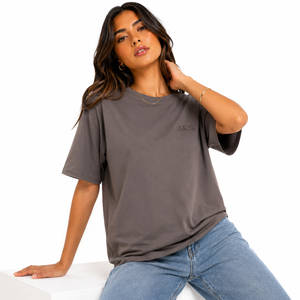 Pink Graphic Print Oversized Tee Crewneck women's shirt Short Sleeve Custom Embroidery OEM 100% Cotton Summer Boutique Everyday - Product Image 4