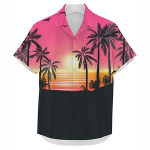 Camisa de Moda para Hombre, Estilo Playero, Transpirable, Ligera, Antiarrugas, de Secado Rápido, con Estampado Digital, de Poliéster, para Vacaciones, Casual, de Verano - Product Image 4
