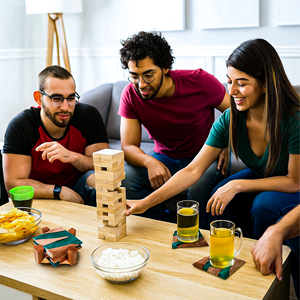 Posavasos de Madera de Nogal Negro Oscuro con Resina Epoxi Azul Ochete y Acabado Sellador de Madera Natural para Resistencia al Agua Easin Blue - Product Image 3