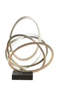 Handmade Aluminum Interlocking <b>Rings</b> Sculpture Abstract Art Deco Eco-Friendly Durable Tabletop Art Object Modern Luxury Living - Product Image 3