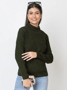 Pull col roulé en maille épaisse élégante de qualité supérieure, maille extensible premium, au meilleur prix - Product Image 2