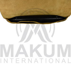 MAKUM INTERNATIONAL Brown Leather <b>Laptop</b> <b>Sleeve</b> with Flap Closure and Inner Pocket for Portable Protection Model MI-LLC-520 - Product Image 3