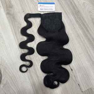 Oferta especial para extensiones de cabello tipo cola de caballo, 100% cabello humano virgen vietnamita, la mejor calidad, color personalizable, precio al por mayor. - Product Image 3