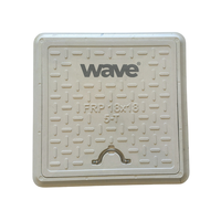 Couvercle de regard carré en PRV de qualité supérieure 18x18 pouces, couvercle d'accès utilitaire robuste pour la construction, capacité de charge de 3 tonnes, solution de revêtement de sol industriel