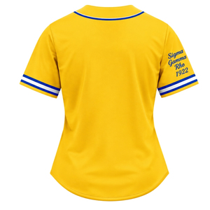 Camiseta Deportiva Personalizada de Béisbol SGRHO para Mujer, Hermandad Griega Sigma Gamma Rho, Manga Corta, con Botones, Ropa Deportiva al por Mayor - Product Image 2