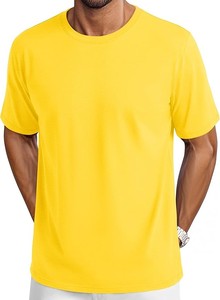 Camisetas de Cuello Redondo para Hombre, de Poliéster/Algodón, Manga Corta, Tejido de Punto, Logotipo/Estampado Frontal, Ecológicas, de Secado Rápido, Corte Regular - Product Image 2