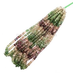 Natural Fluorite Shaded Smooth Heishi Square Shape Beads 5-6.5mm Fluorite Loose Gemstone Beads For Jewelry Making Supplies - Product Image 2