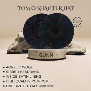 Gorro Tradicional Escocés Tam o' Shanter con Pompón, Gorro de Lana con Diseño Tartán, Venta al Por Mayor - Product Image 2