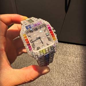 Montre tendance sertie de diamants de laboratoire incolores pour hommes, qualité supérieure, prix de gros - Product Image 6