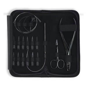 Kit d'outils professionnels pour extensions de cheveux en acier inoxydable de qualité supérieure, accessoires de coiffure pour salon, installation et retrait d'extensions de cheveux - Product Image 2