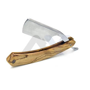 Rasoir droit le plus vendu pour femmes, en acier inoxydable avec manche en bois, rasoir à lame unique personnalisable pour le visage - Product Image 1