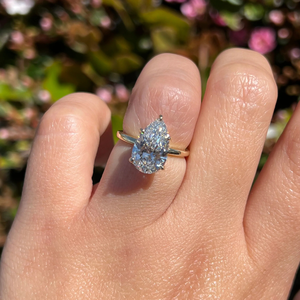 Hot Selling 3.10Carat pear Cut Lab-Grown Diamond <b>Ring</b> <b>14k</b> White <b>Gold</b> Rhodium Plating Classic for Engagement Wedding - Product Image 5