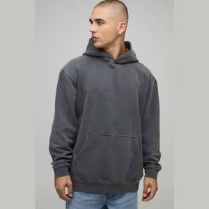 Sudadera con Capucha Extra Grande de Algodón Unisex para Invierno, Sudadera con Logotipo Personalizado y Bolsillo, Sudadera Urbana Ecológica para Hombre y Mujer - Product Image 3