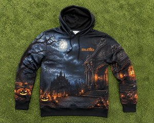 Sudadera con Capucha Gótica de Alta Calidad, Manga Larga, Diseño con Paneles, Antiencogimiento, Teñido Liso, Impresión Digital, Bloques de Color - Product Image 6