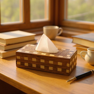 Boîte à mouchoirs et porte-papier carré en bois, design moderne et élégant, avec taille personnalisée et haute qualité pour la maison, le bureau et les restaurants - Product Image 4