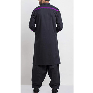 Shalwar Kameez pour homme, manches longues, tissu respirant, vêtement traditionnel élégant pour occasions festives et formelles - Product Image 2