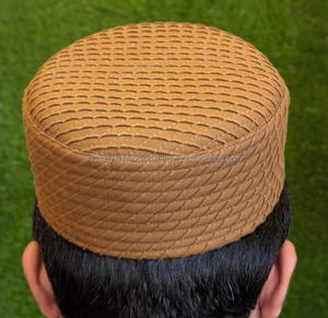 Chapeau musulman de bonne qualité pour homme chapeau islamique pour la prière mode coton et polyester tissu hommes chapeau musulman - Product Image 6