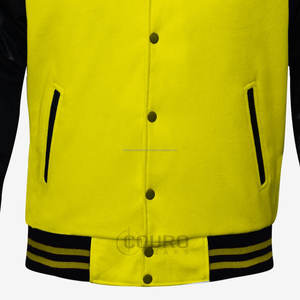 Veste universitaire de haute qualité hommes et femmes Chenille broderie manches en cuir personnalisé Baseball Letterman Varsity Jacke - Product Image 6