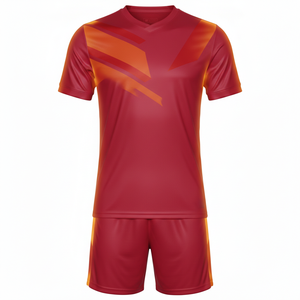 ชุดฟุตบอลแบบยูนิเซ็กซ์พร้อมกางเกงขาสั้น ชุดฝึกซ้อมพรีเมียมสองชิ้น ชุดกีฬาแห้งเร็ว รับผลิตตามแบบ OEM - Product Image 1