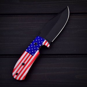 Couteau de chasse et de survie à lame fixe, fait main, revêtement noir, OEM, EDC, pour camping et chasse en extérieur, USA EU - Product Image 5