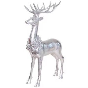 Premium <b>Silver</b> Reindeer Showpiece Modern Festive Decor Perfect for Shelf and <b>Table</b> Styling Use Wholesale From India - Product Image 4