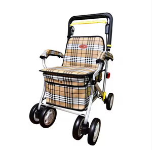 Convenient Class II Elderly Walker RT-1803 Silver with Car <b>Cane</b> Holder and 3-Stage Adjustable Support - Product Image 2