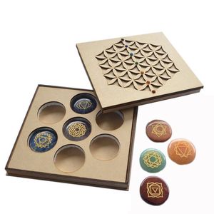 Đá Quý Tự Nhiên 7 <span class=keywords><strong>Chakra</strong></span> Chữa Bệnh Pha Lê Thiết Lập Với Năng Lượng Hộp Cho Reiki Điều Trị Thiền Định Và Tinh Thần Tăng Trưởng Bởi Aameena Agate - Product Image 4