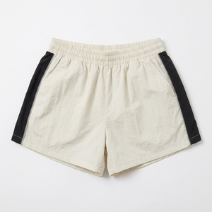 Premium Quality <b>Women</b> 2 Piece Cream Sporty Set Color Blocked <b>Jacket</b> High Waist Shorts Zipper Loose Fit Spring <b>Summer</b> Casual Wear - Product Image 4