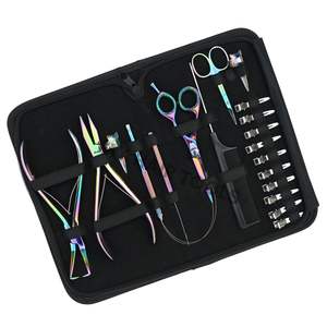 Meilleur Kit de Pinces pour Extensions Capillaires : Pince à Sertir les Micro-Anneaux, Pince à Démêler les Anneaux, Ciseaux à Cheveux, Crochets et Pinces - Product Image 1