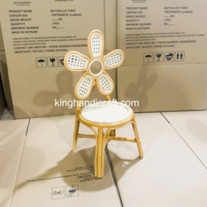 Silla Infantil de Mimbre Hecha a Mano, Ecológica, de Ratán Natural, Muebles para Eventos Infantiles, Personalizable OEM - Product Image 6