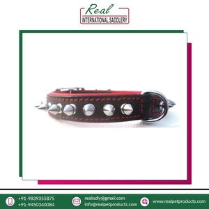 Excellent Quality Luxury Leather Adjustable <b>Dog</b> <b>Collar</b> <b>Soft</b> Comfortable Animal Pattern Rivets Decoration Pet Friendly Pet Safety - Product Image 4