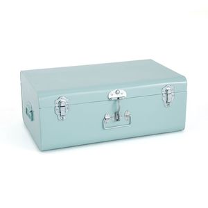 Caja de almacenamiento rectangular minimalista con tapa, contenedor de plástico apilable para artículos diversos, colores beige y gris - Product Image 6