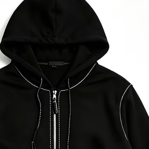 Men's 430gsm <b>Full</b> <b>Zip</b> Hoodie Heavyweight Cotton Hooded Sweatshirt Oversized Streetwear Winter <b>Hoodies</b> - Product Image 2