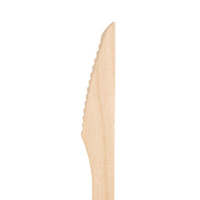 Couteaux jetables en bois de bouleau Charity Leaf, lot de 100, blancs, 0,0g, style simple, pour fêtes