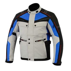 Men's Full Sleeve PU <b>Motorcycle</b> <b>Jacket</b> Color Blocked Windproof All Seasons Racing Wear - Product Image 4