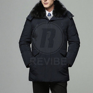 Chaqueta Clásica Larga Acolchada, Acogedora, Ligera, Transpirable, Ecológica, con Logotipo Frontal, para Uso Diario en Exteriores en Invierno - Product Image 2