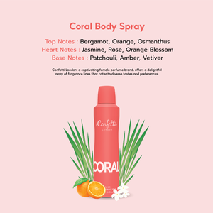 Spray corporel Confetti London Coral 250ml, déodorant pour femmes - Product Image 2