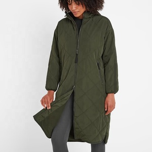 Abrigo de invierno acolchado informal con cremallera para mujer, estilo vintage, con capucha y cuello alto, 95% plumón, holgado, OEM - Product Image 3