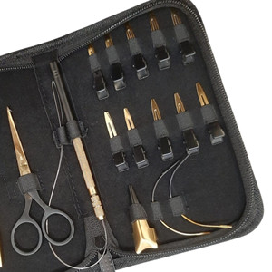 Outils et kits professionnels en acier inoxydable pour extensions de cheveux, qualité salon, ensemble de pose et retrait tendance pour extensions capillaires - Product Image 6