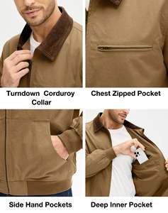 Chaqueta Bomber de Secado Rápido para Hombre, Estilo Urbano, Chaqueta de Lona de Poliéster para Invierno, Chaquetas para Hombre en Oferta - Product Image 6