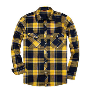 Camisa a cuadros informal para hombre con tacto de tela suave y cepillada, y nueva camisa informal a cuadros de moda para hombre y ropa informal de oficina. - Product Image 1